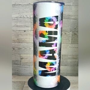 MAMA Floral Stainless Steel Tumbler handmade 20oz.
